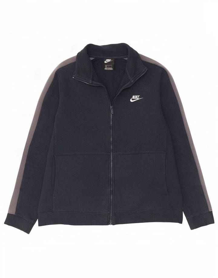 Jaqueta Nike masculina de agasalho grande azul marinho de algodão colorblock