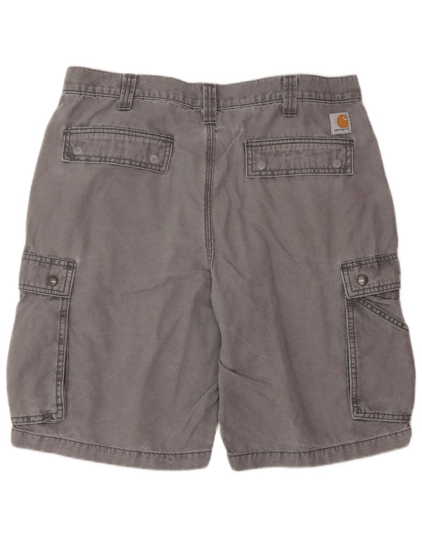 Carhartt Mens Relaxed Fit Cargo Shorts W36 Grande Algodão Cinza