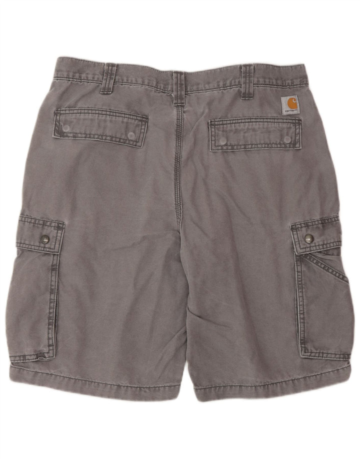 Carhartt Mens Relaxed Fit Cargo Shorts W36 Grande Algodão Cinza
