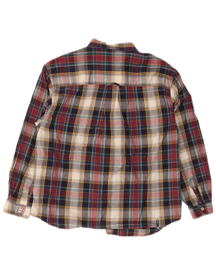 Camisa de flanela masculina Wrangler 15-16 anos XL algodão xadrez multicolorido