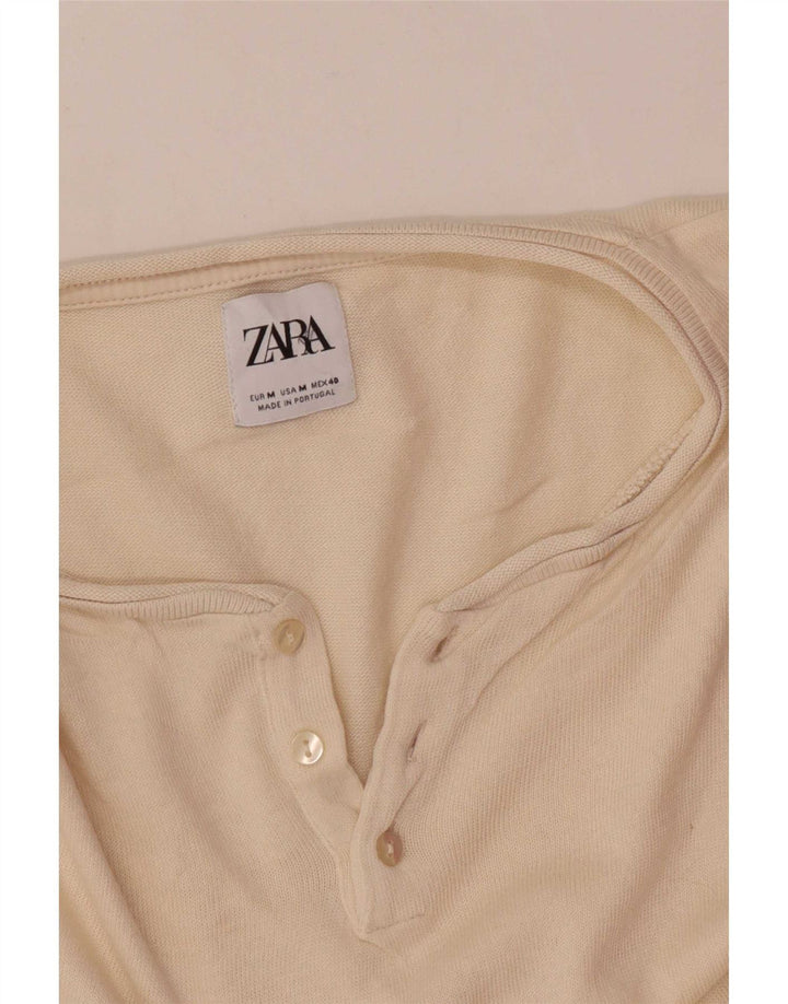 Zara Camiseta masculina Top Médio Bege