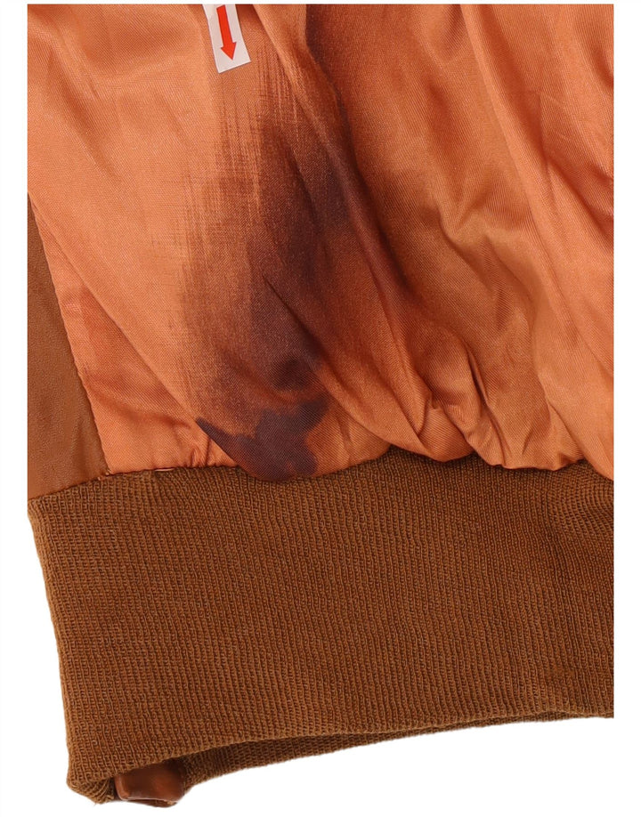 Jaqueta de couro masculina VINTAGE IT 50 grande marrom