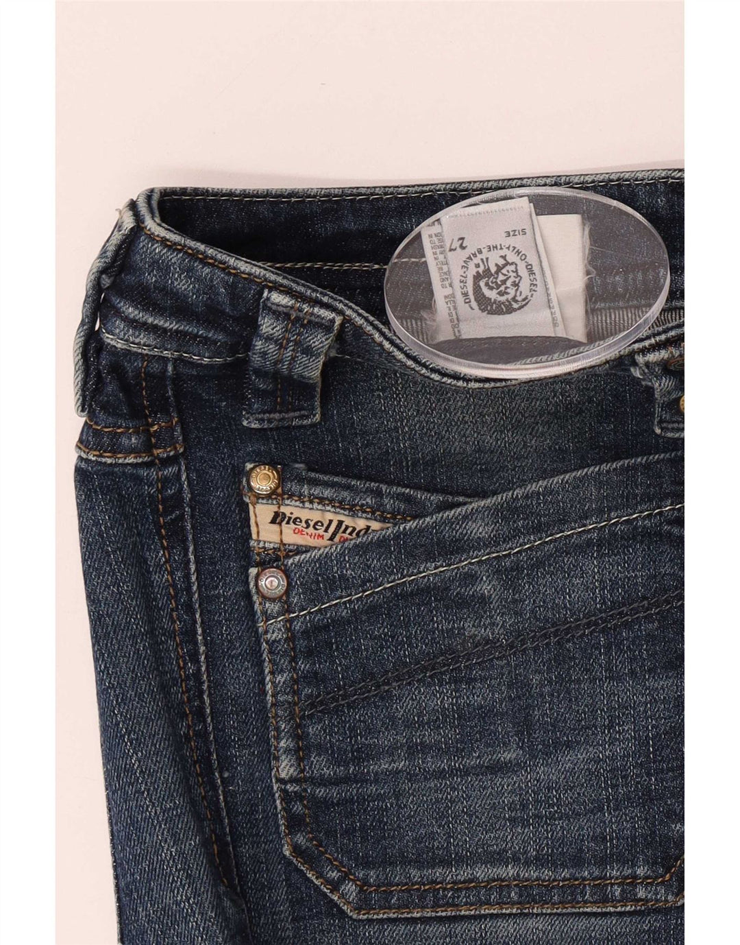 Jeans Slim Feminino Diesel W27 L33 Azul