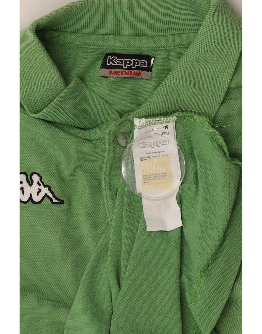 Camisa polo masculina Kappa algodão verde médio