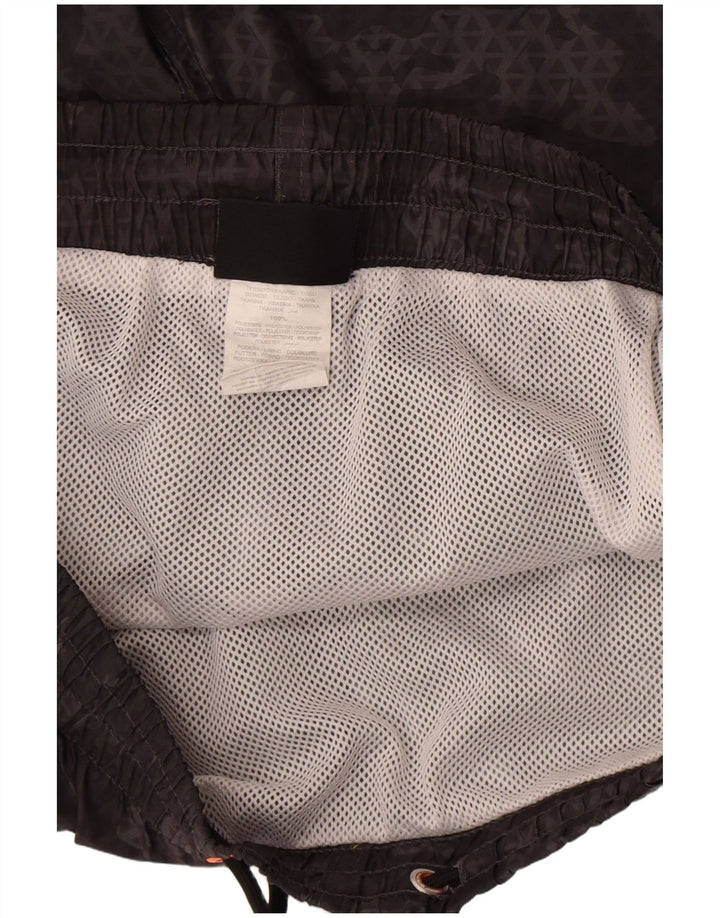 Lotto Mens Natação Shorts Grande Poliéster Geométrico Preto