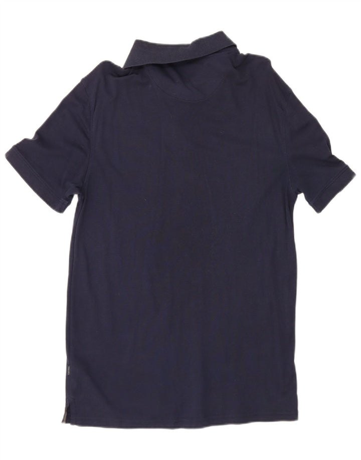 Camisa polo masculina Calvin Klein pequena algodão azul marinho