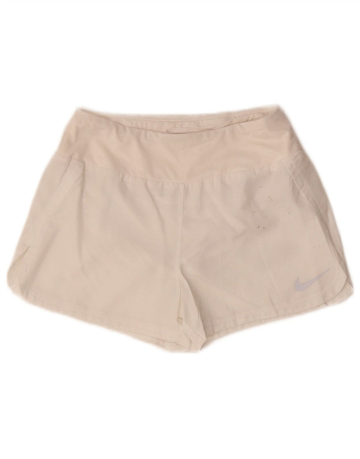 Shorts esportivo Nike Dri Fit feminino UK 6 XS branco
