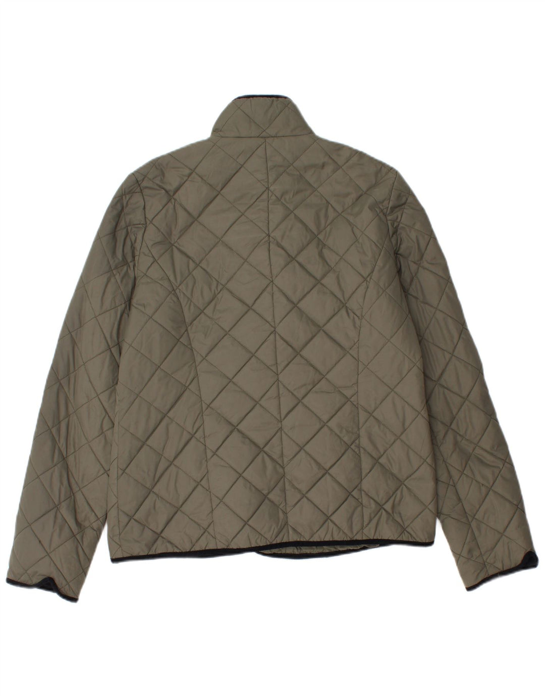 Jaqueta acolchoada feminina Jaeger UK 12 poliamida cáqui média