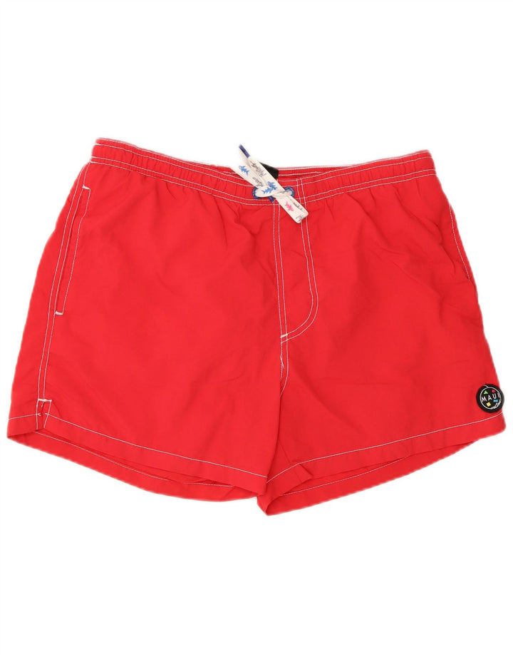 Maui and Sons Calções de banho masculinos grandes vermelhos