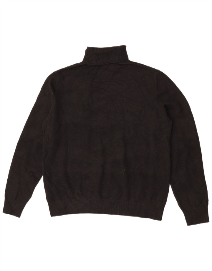 Suéter feminino Marks & Spencer com gola redonda Reino Unido 14 médio preto