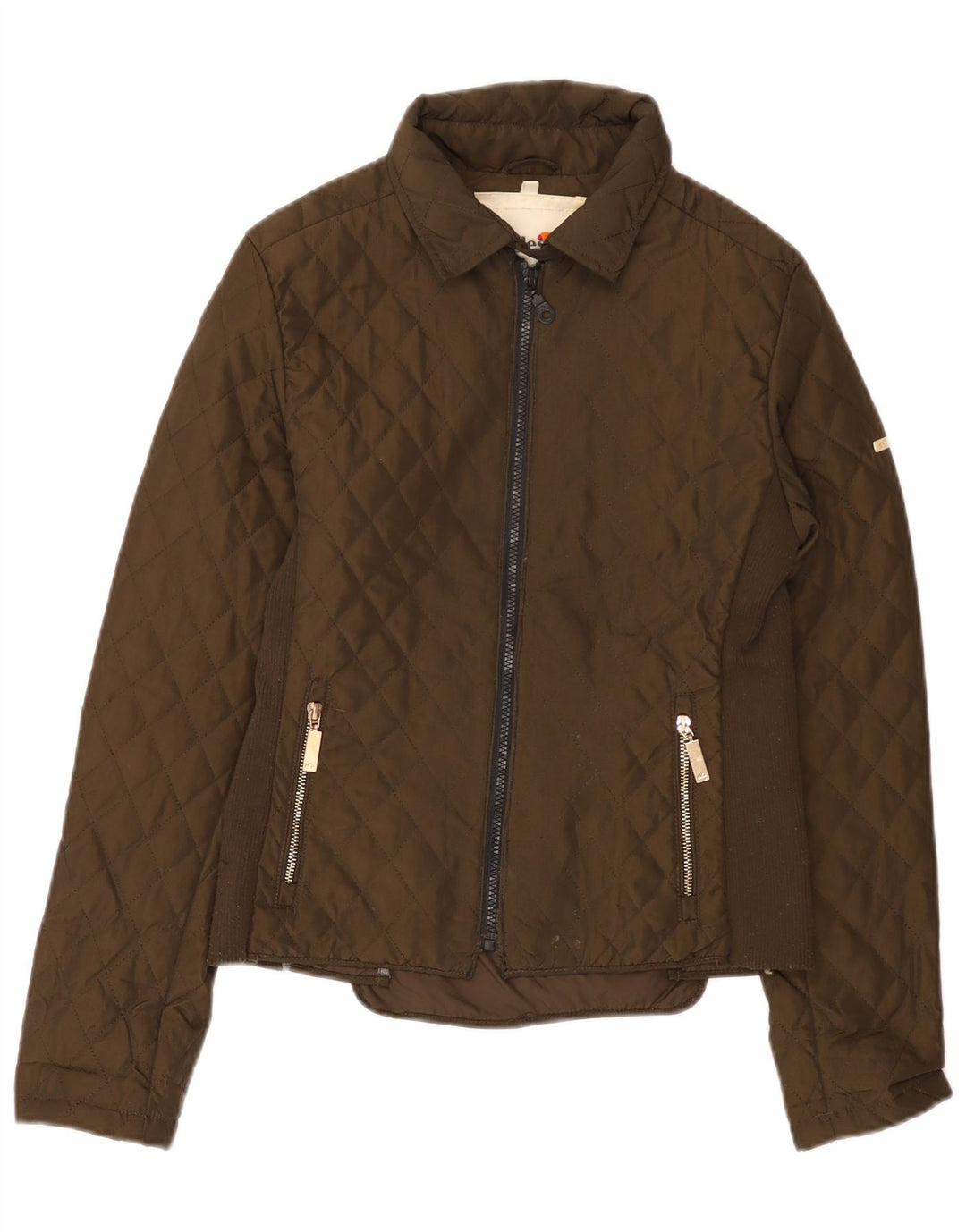 Jaqueta acolchoada feminina Ellesse UK 12 poliéster marrom médio