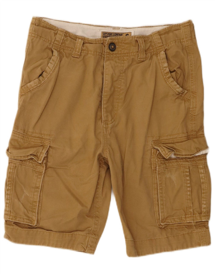 Superdry Mens Cargo Shorts Pequeno W29 Algodão Bege