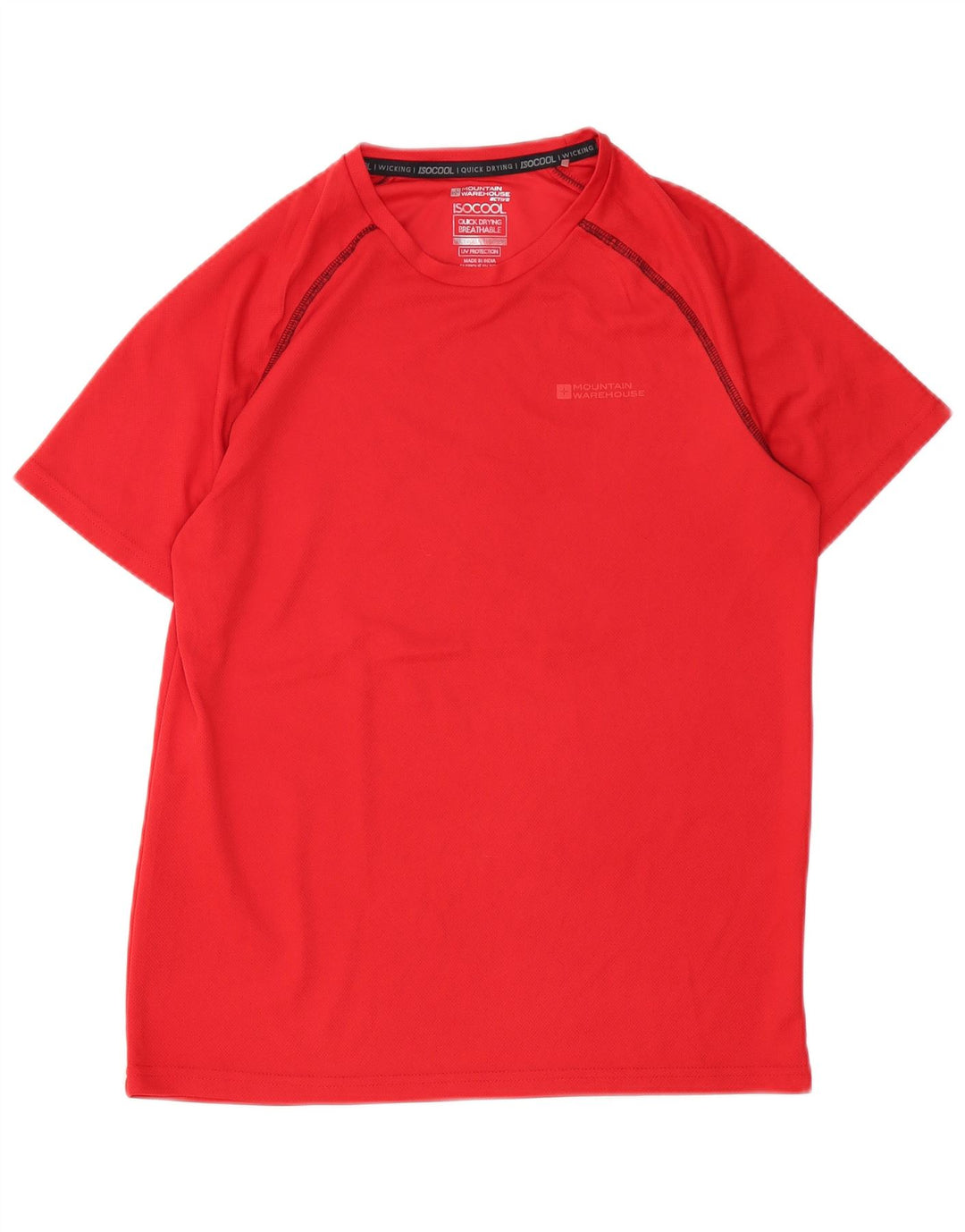 Mountain Warehouse Mens IsoCool Camiseta Top Médio Vermelho