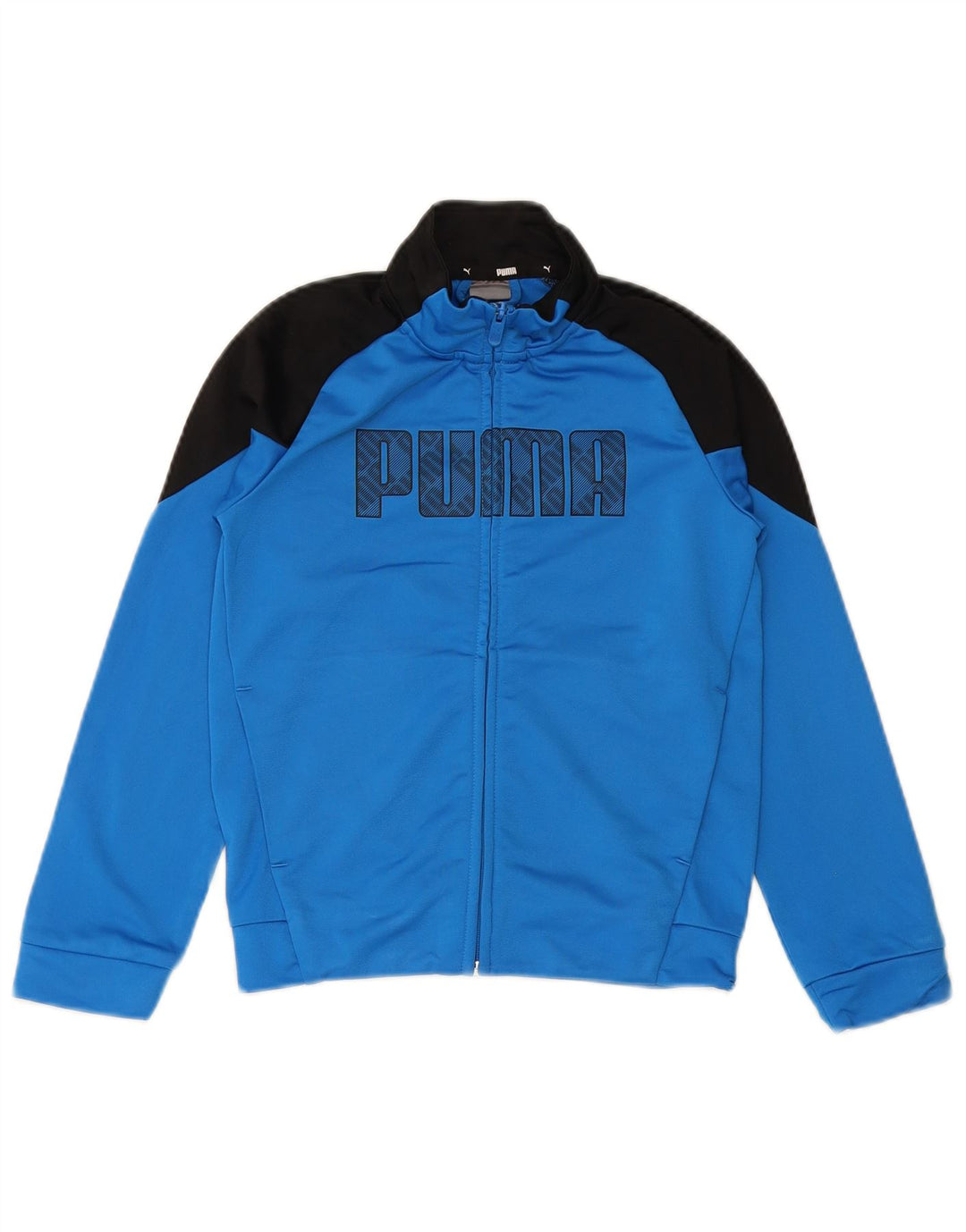 Jaqueta PUMA Boys Graphic Tracksuit Top 9-10 Anos Azul Colorblock