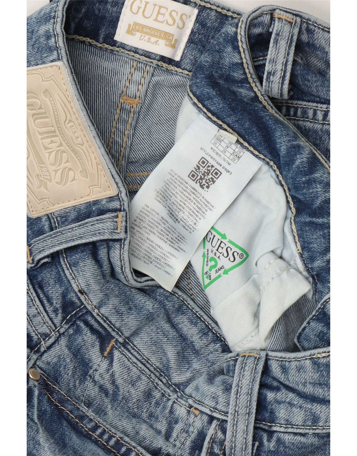 Guess Calça jeans reta feminina W29 L31 azul algodão
