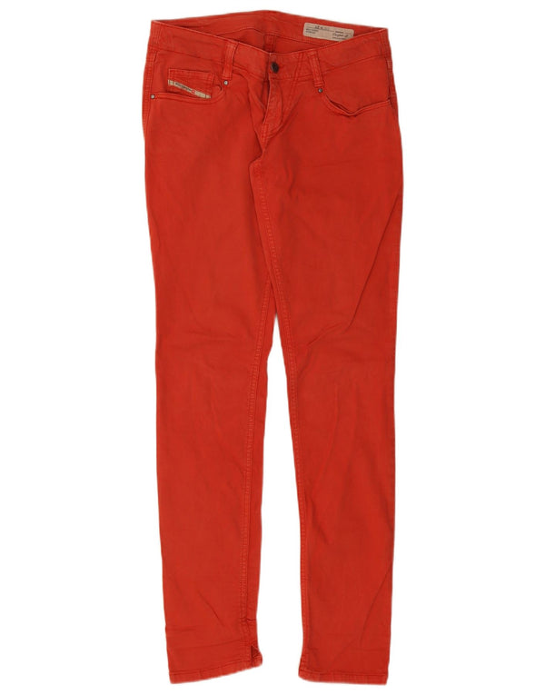 Jeans feminino Diesel Grupee Super Slim Tapered W27 L32 algodão vermelho