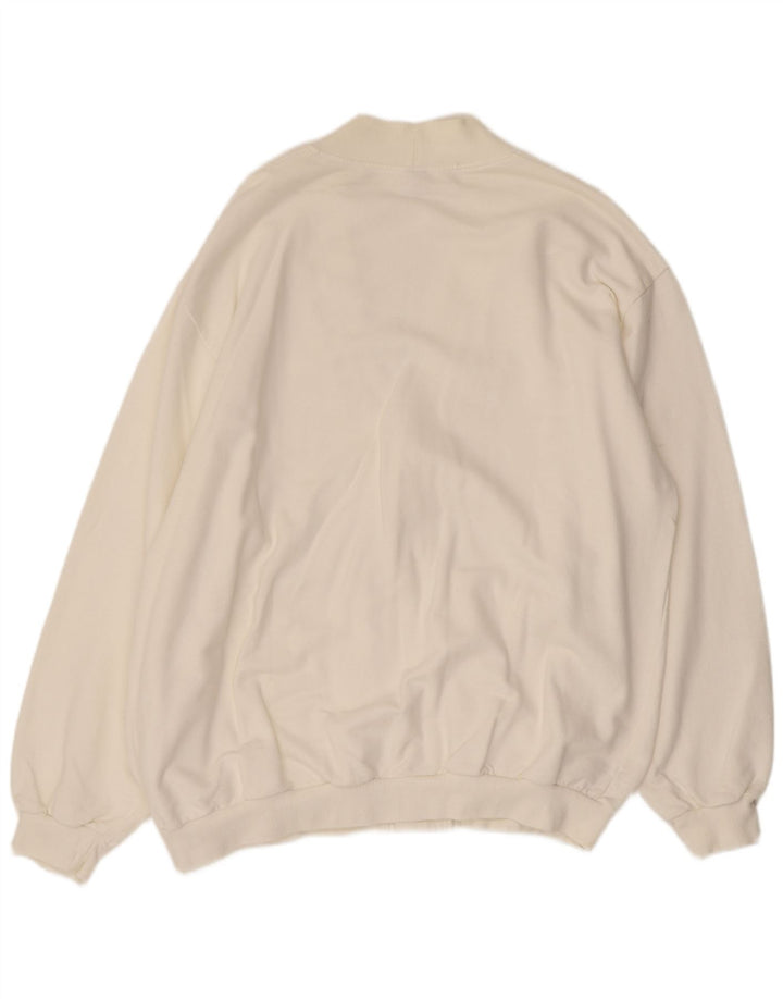 TRIGEMA Suéter cardigã masculino XL algodão branco