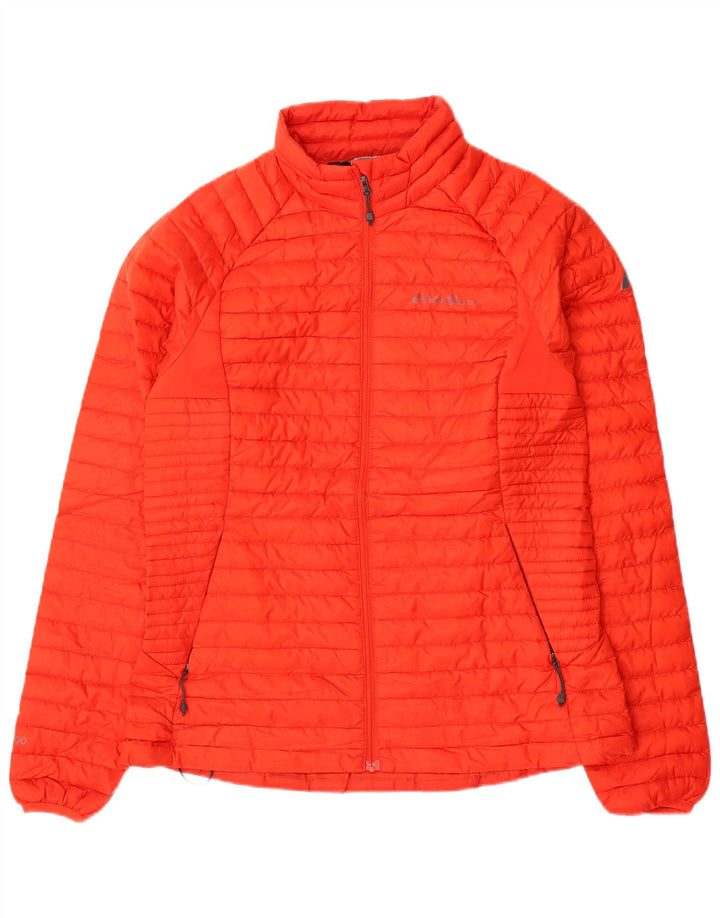 Jaqueta acolchoada feminina EDDIE BAUER UK 10 poliéster vermelho pequeno
