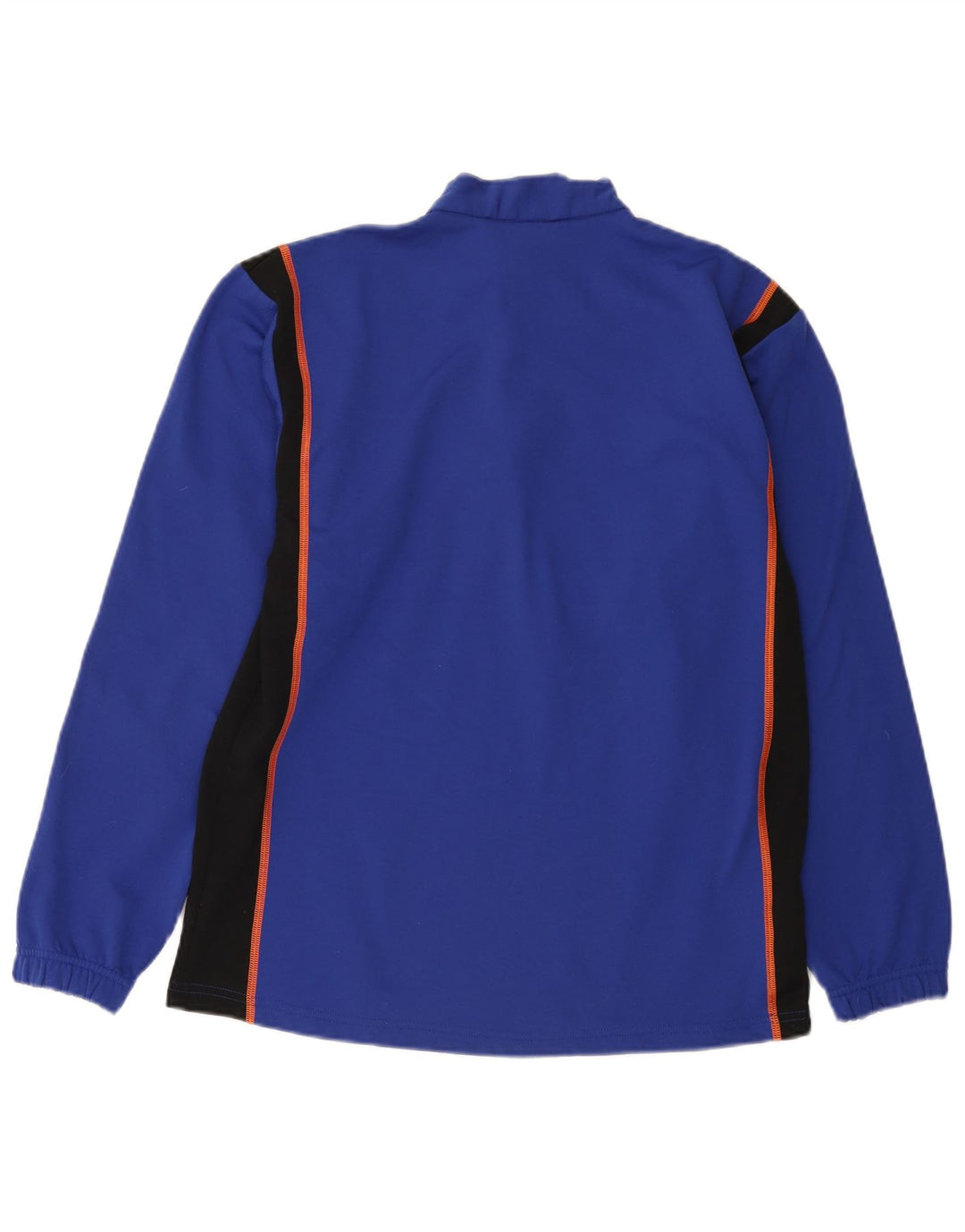 Asics Mens Zip Neck Moletom Jumper Médio Azul Colourblock Poliéster