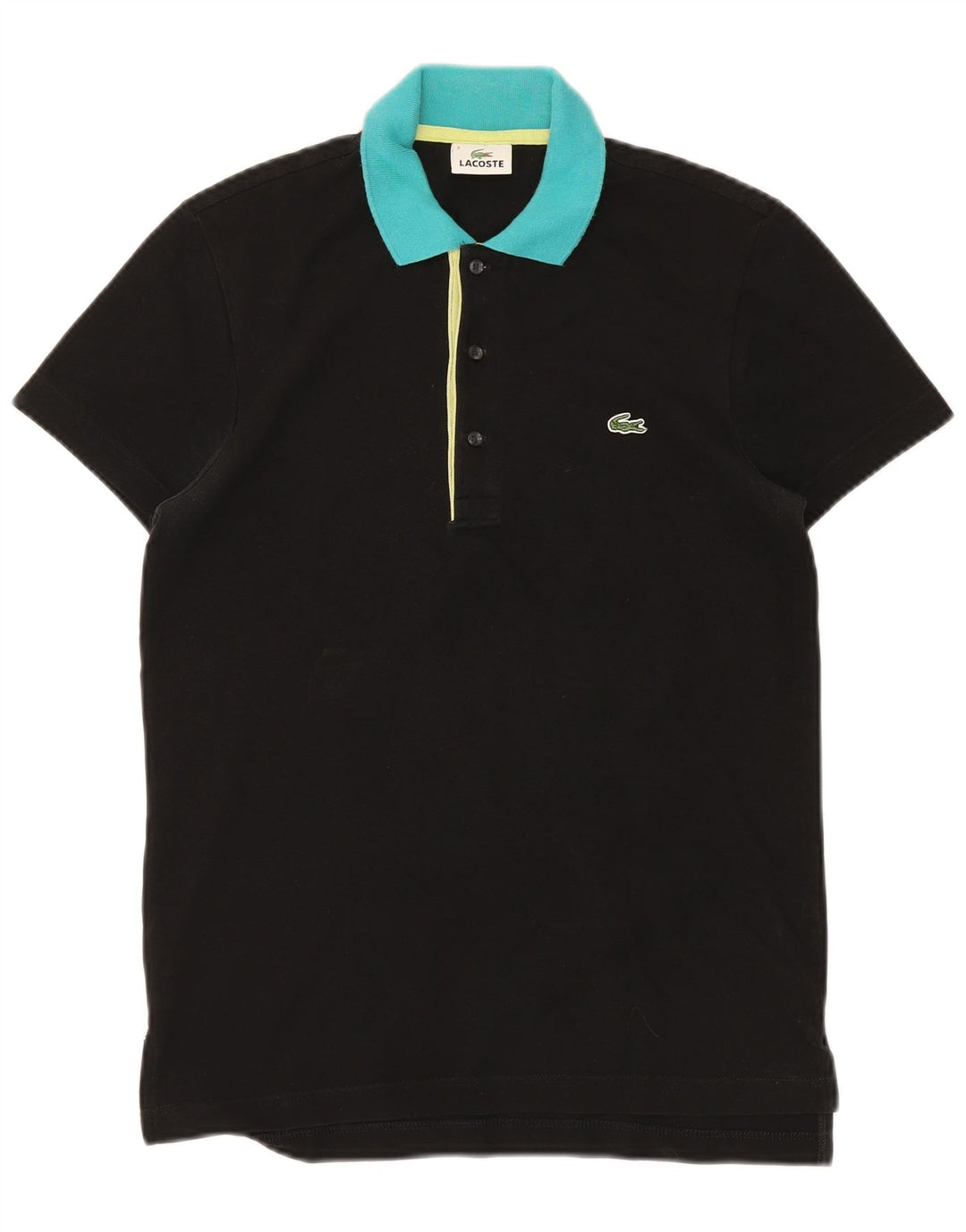 Camisa polo masculina LACOSTE tamanho 3 pequeno algodão colorido preto