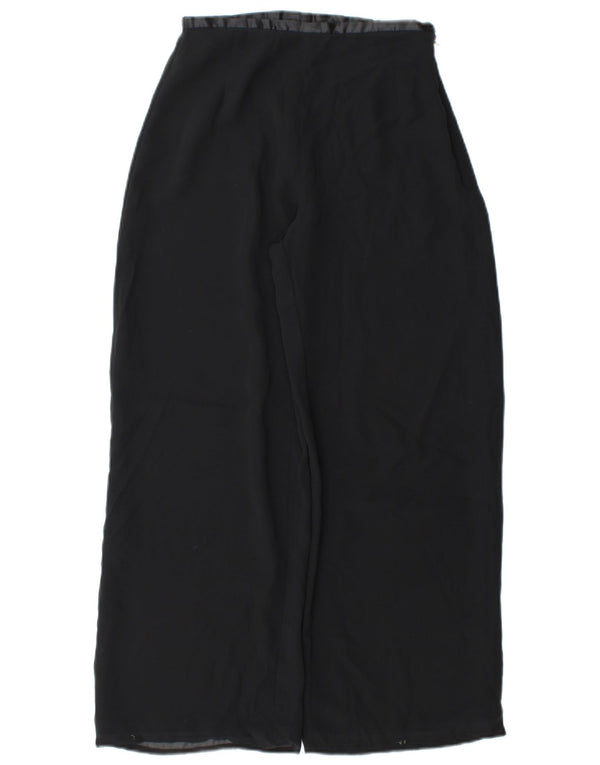 Calça casual feminina de perna larga Marks & Spencer Reino Unido 8 pequena W26 L26 preta