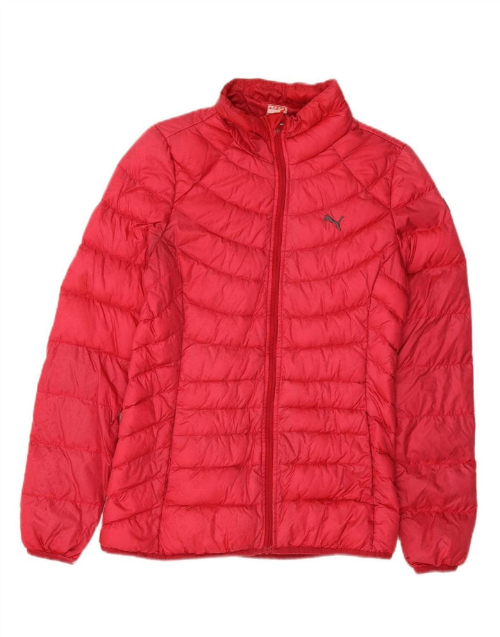 Jaqueta PUMA Feminina Acolchoada UK 10 Pequena Rosa Nylon