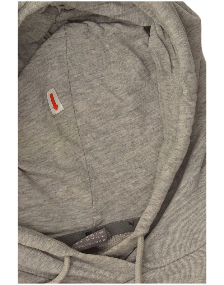 Puma feminino gráfico moletom com capuz UK 12 cinza médio manchado