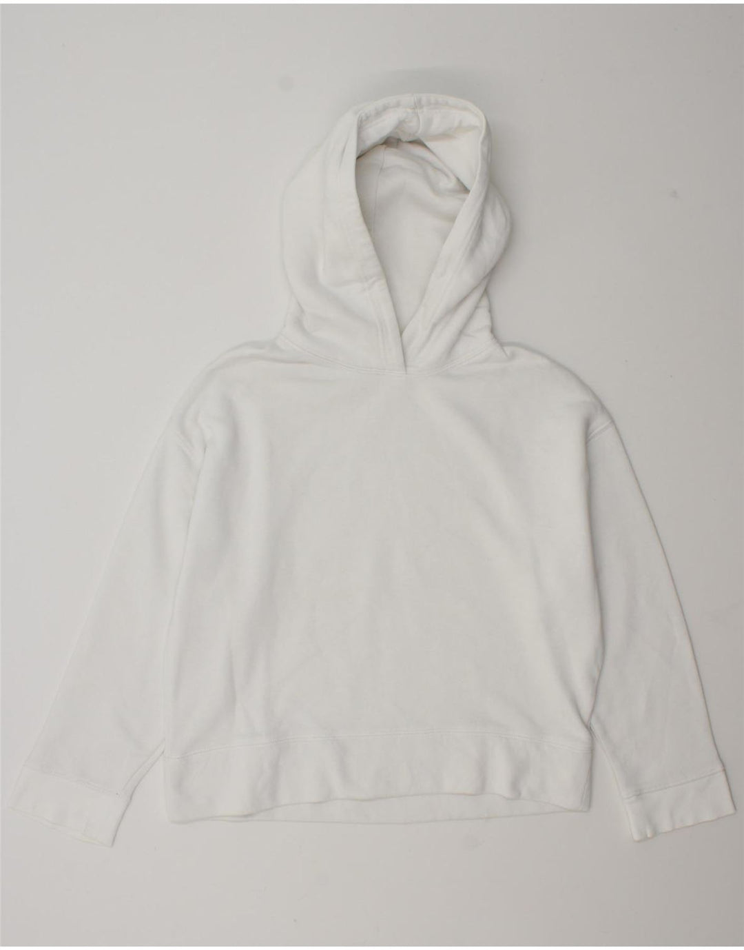 Zara Womens Oversized Hoodie Jumper Reino Unido 14 Médio Branco