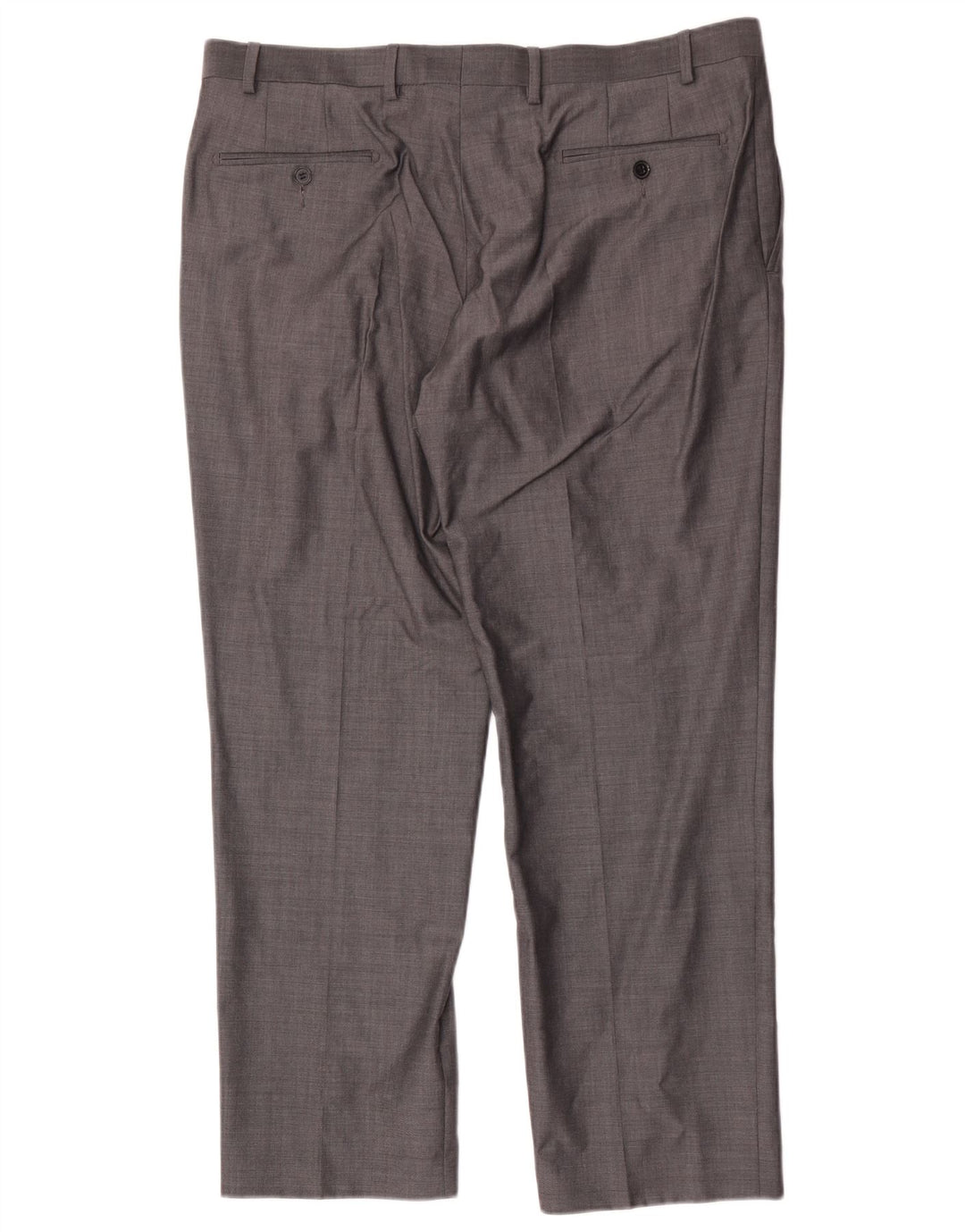 Calça masculina Marks & Spencer Autograph Straight Suit W38 L29 Lã Cinza