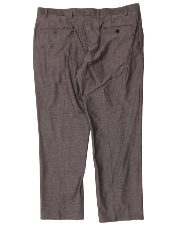 Calça masculina Marks & Spencer Autograph Straight Suit W38 L29 Lã Cinza