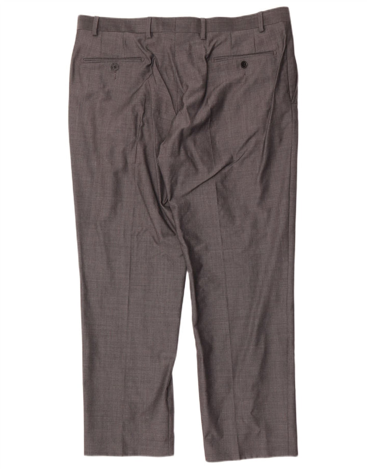 Calça masculina Marks & Spencer Autograph Straight Suit W38 L29 Lã Cinza