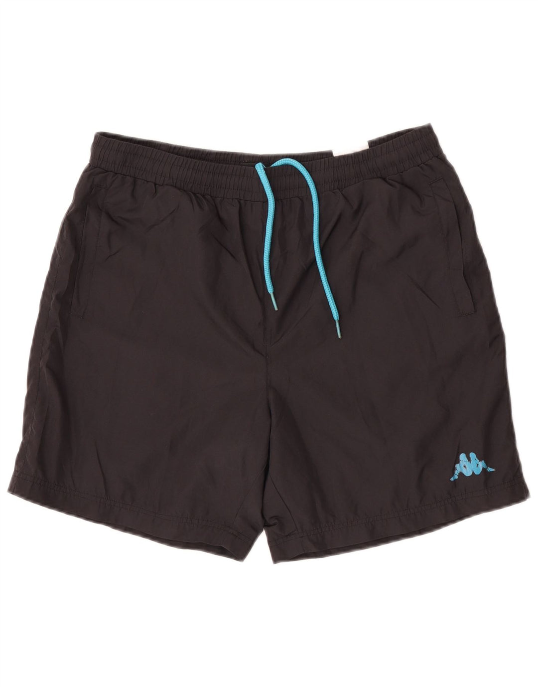 Shorts esportivos masculinos Kappa grande poliéster preto