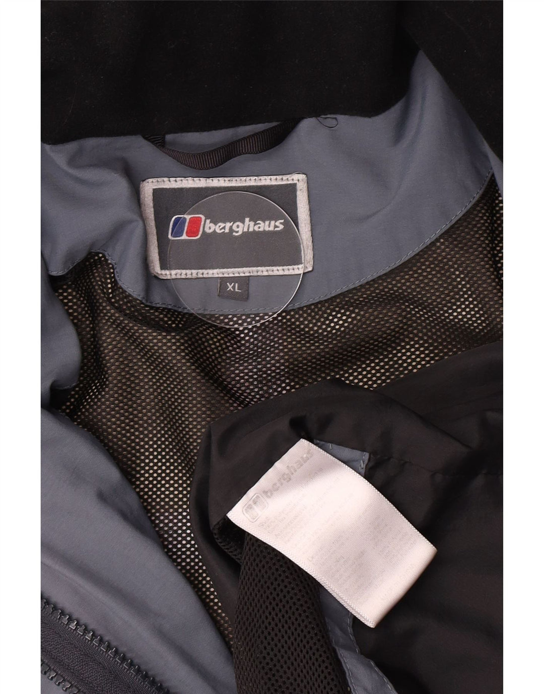Jaqueta de chuva masculina Berghaus com capuz UK 42 XL poliéster azul marinho