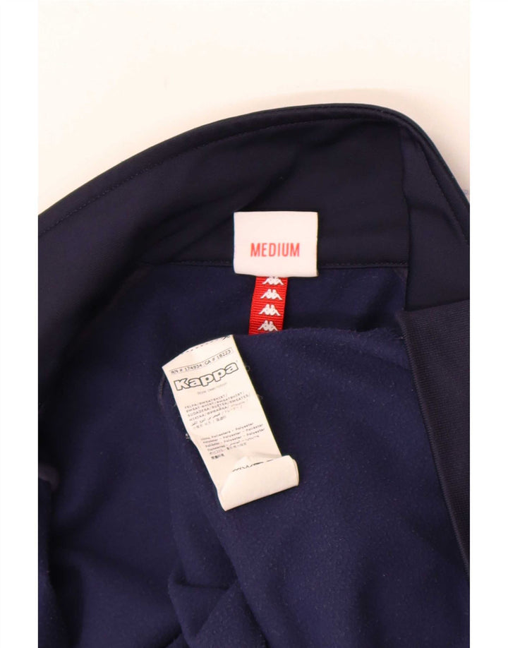 Jaqueta Kappa masculina com agasalho gráfico médio azul marinho bloco colorido