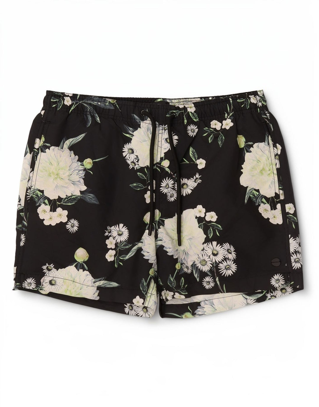 Shorts de natação masculino Superdry Graphic grande poliéster floral azul marinho