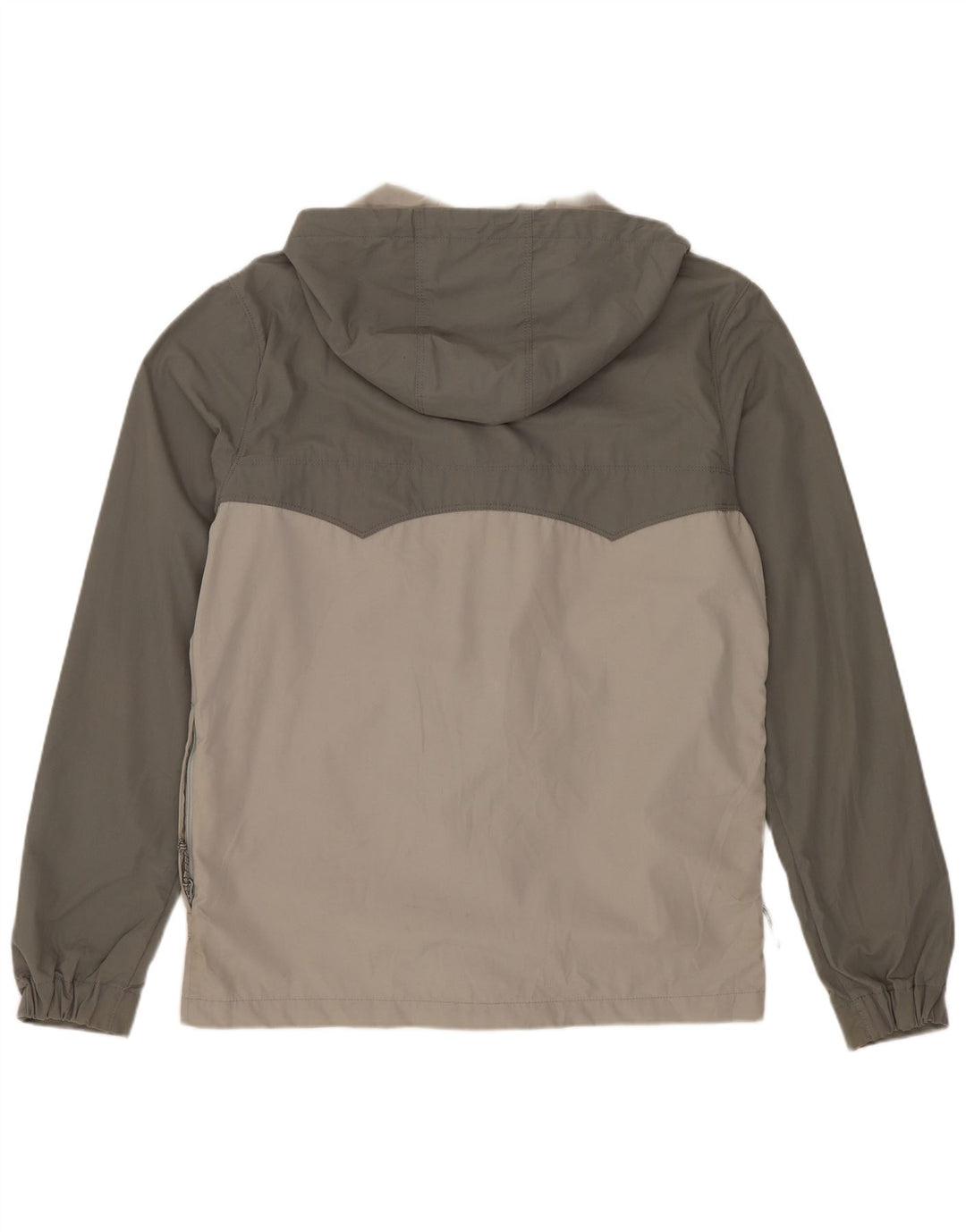 Jaqueta de chuva masculina com capuz Levi's UK 38 poliéster colorblock verde médio