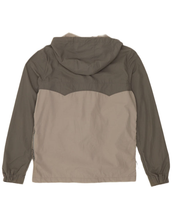 Jaqueta de chuva masculina com capuz Levi's UK 38 poliéster colorblock verde médio