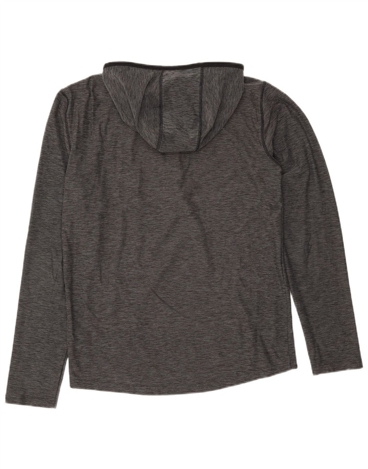 NEW BALANCE Pulôver masculino com capuz, moletom pequeno cinza manchado