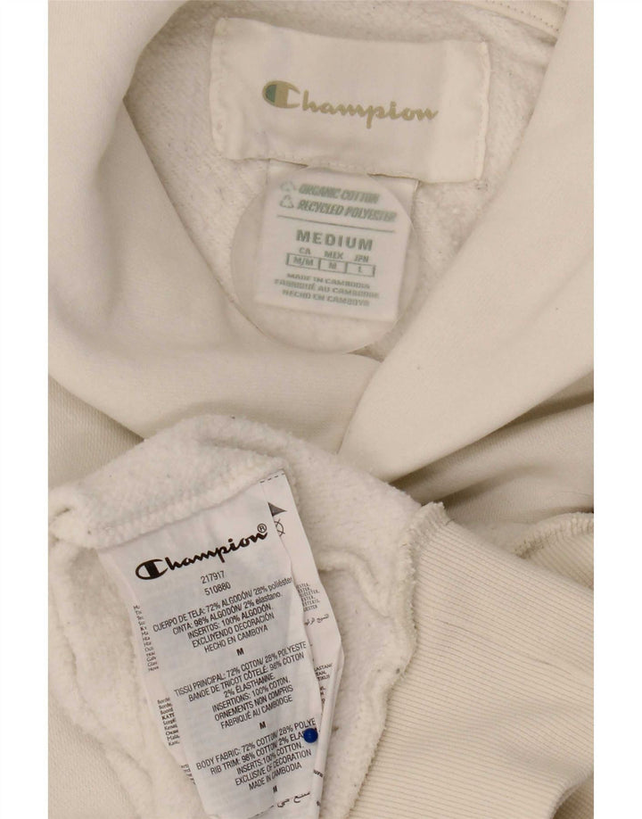 Champion moletom com capuz masculino médio algodão branco