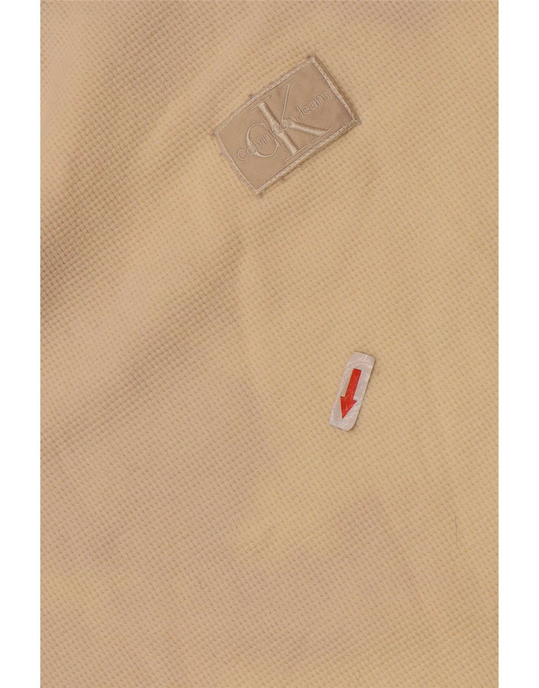 Calvin Klein Mens Top Manga Longa XL Algodão Bege