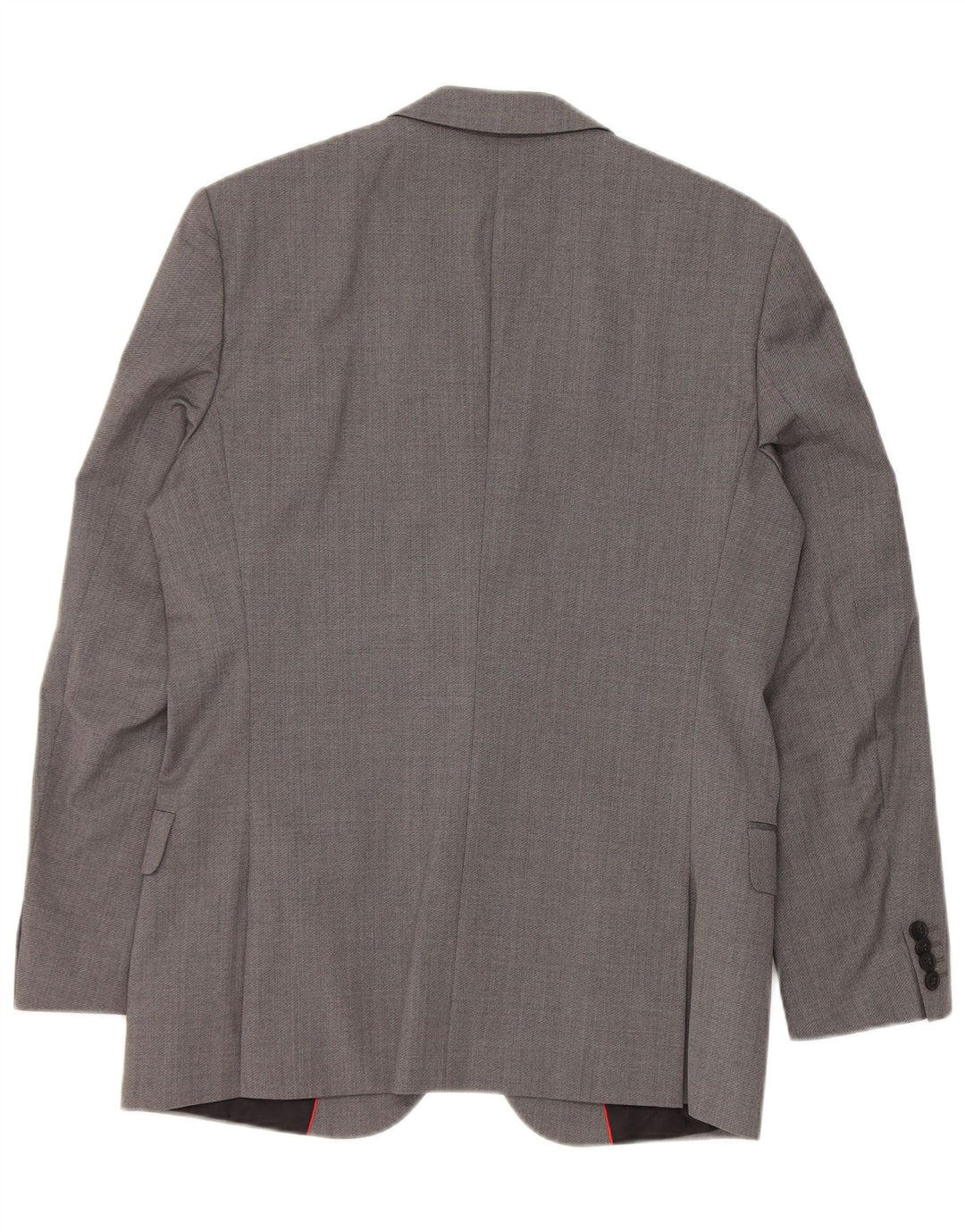Jaqueta Blazer Masculina Hugo Boss com 2 Botões EU 48 Lã Virgem Cinza Médio