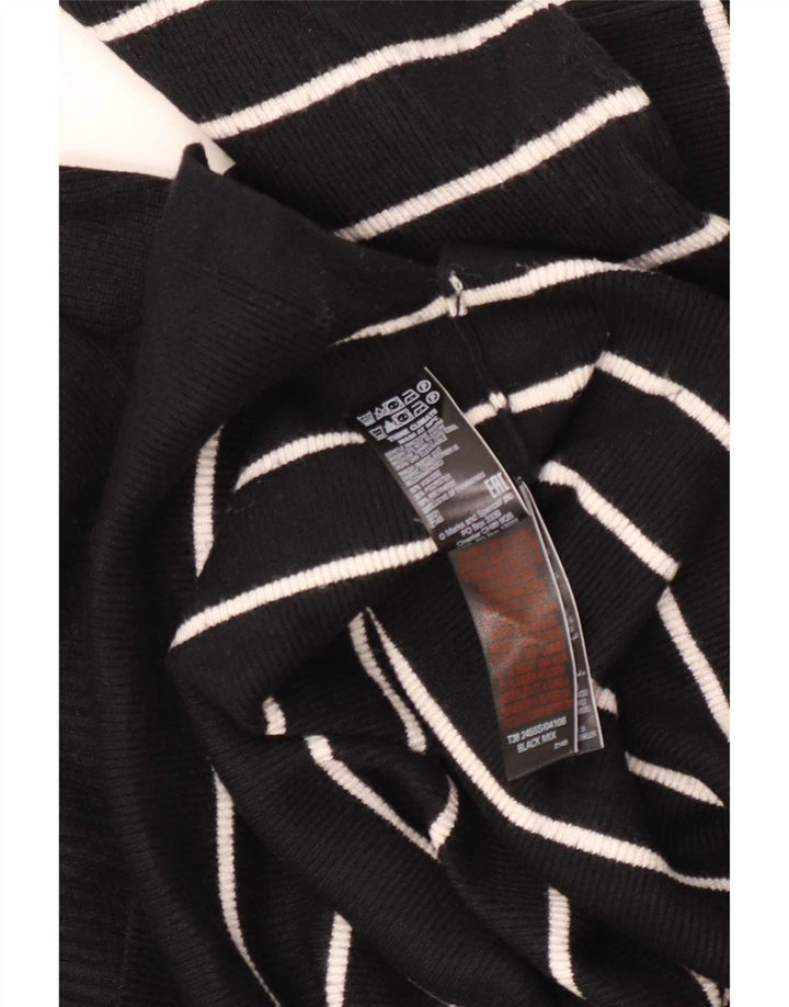 Suéter feminino Marks & Spencer com gola tartaruga Reino Unido 12 médio preto