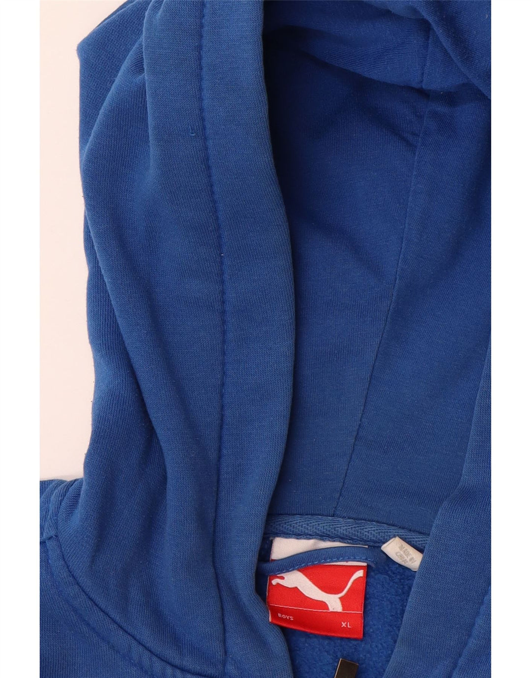 Suéter PUMA Boys Graphic Zip com capuz 13-14 anos XL azul algodão