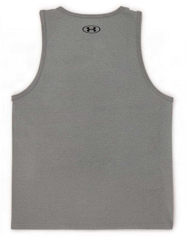 Colete gráfico masculino Under Armour Top cinza médio manchado de algodão