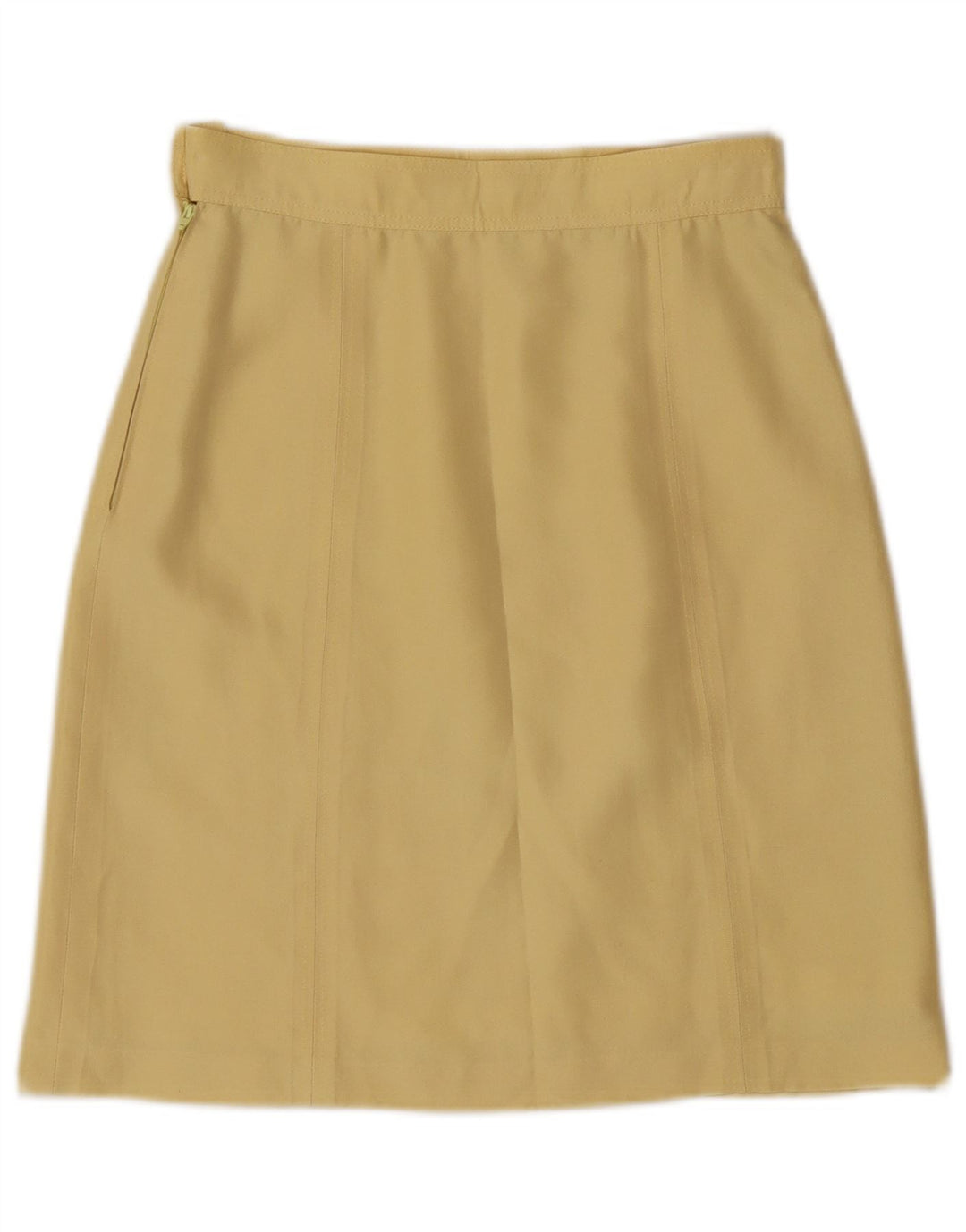 Saia reta feminina vintage W26 pequena amarela