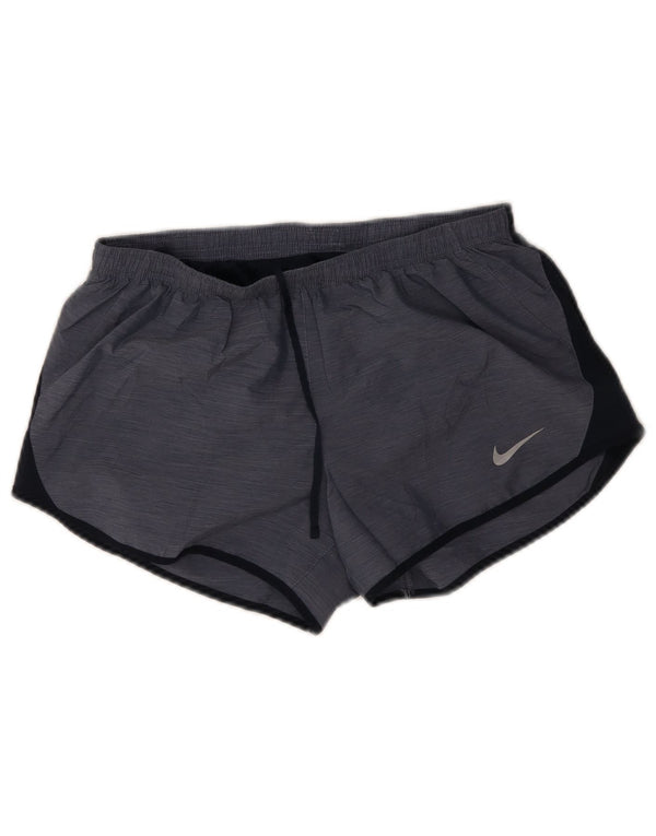 Shorts esportivos femininos Nike Dri Fit UK 12 médio azul marinho colorblock