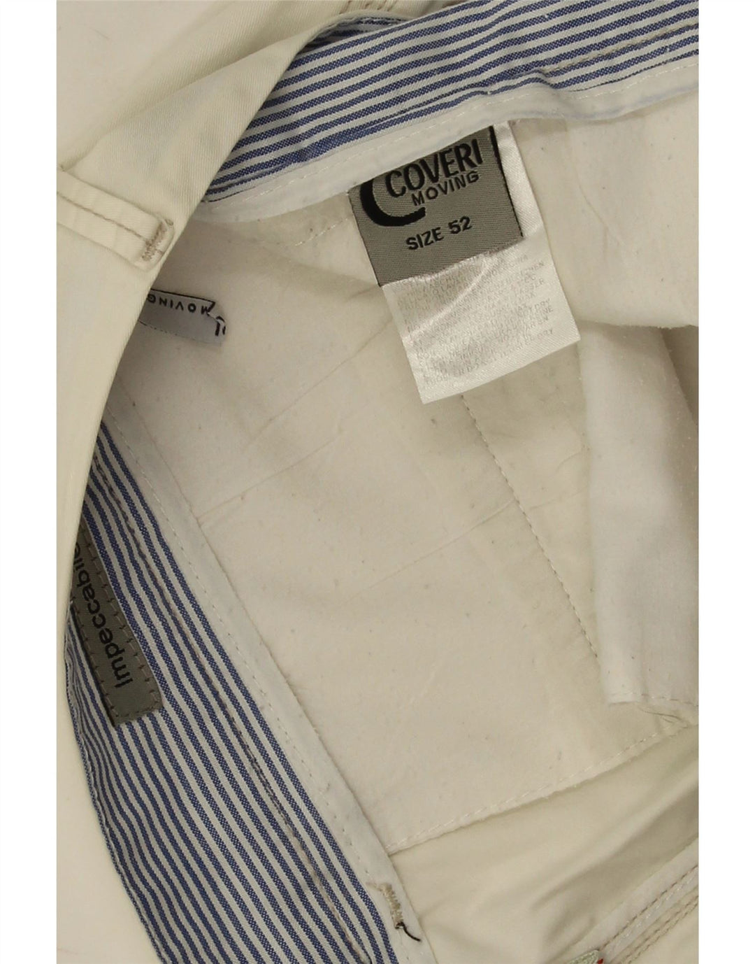 Shorts Chino Masculino Coveri IT 52 XL W38 Branco Elastano