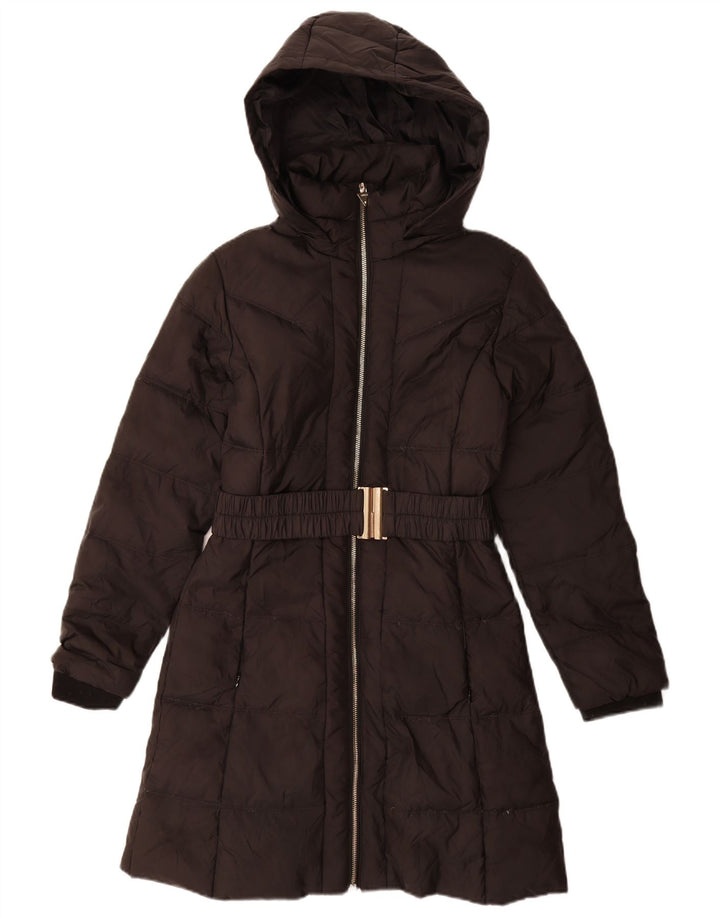 Casaco acolchoado com capuz Guess Girls 15-16 anos poliéster preto