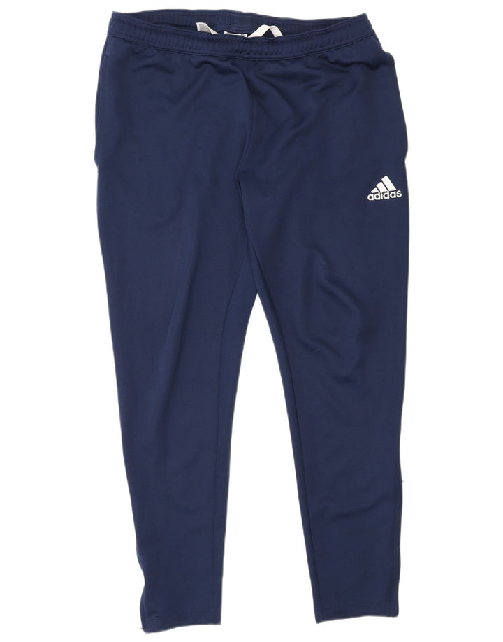 Calça de treino masculina Adidas Aeroready grande poliéster azul marinho