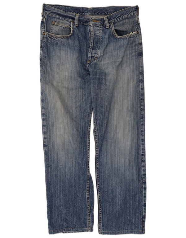Lee Mens Seattle Straight Jeans W34 L27 Azul Algodão